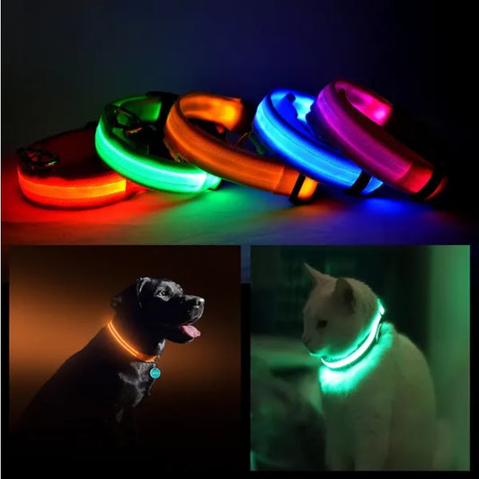 Glow-In-The-Dark LED Safety Halo Collar