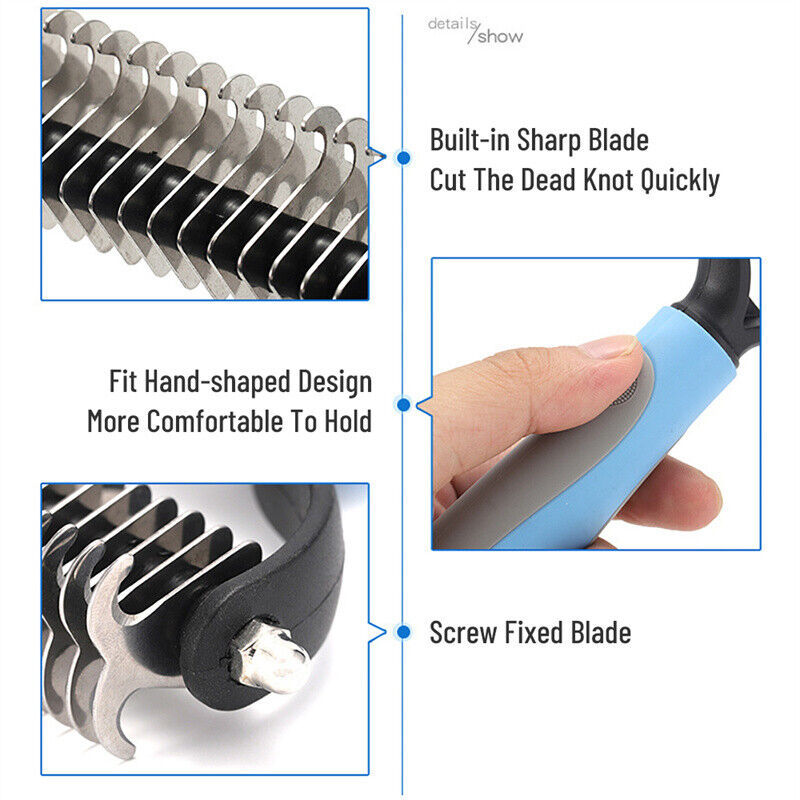 Double-Sided Grooming Brush for Dogs