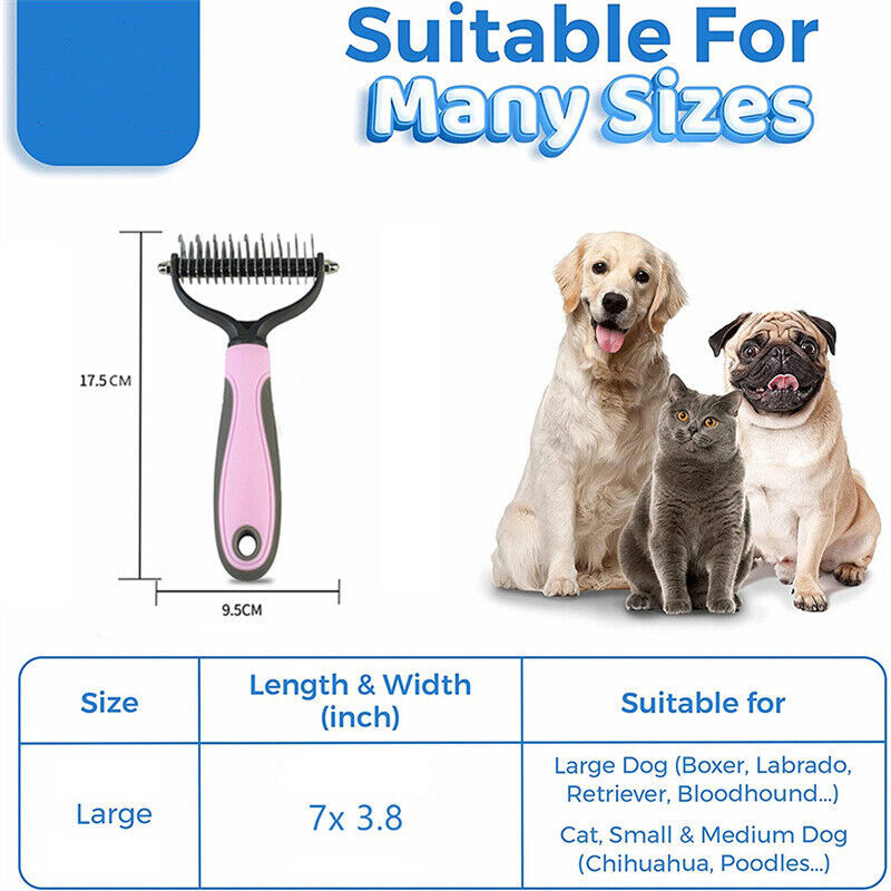 Double-Sided Grooming Brush for Dogs