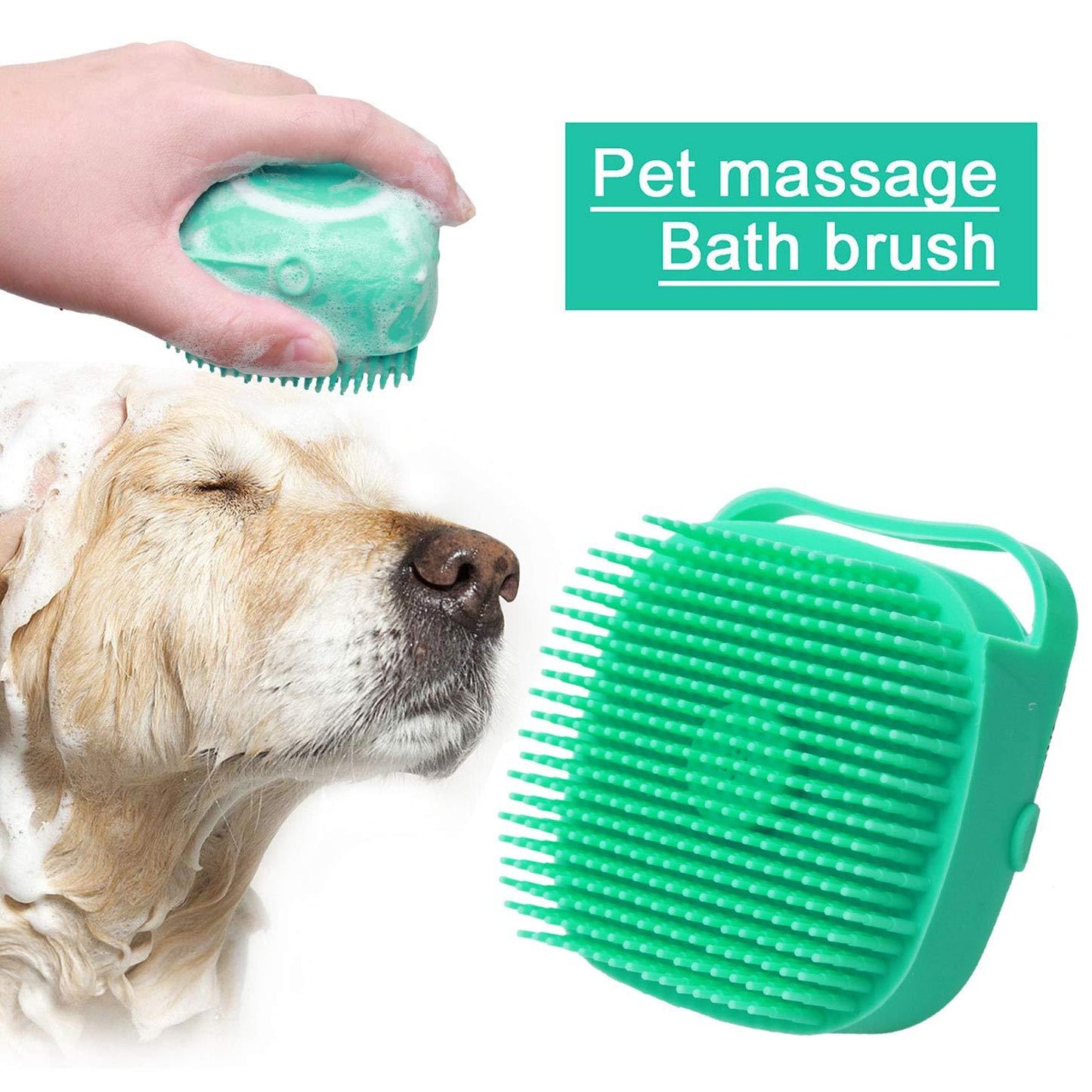 Soft Silicone Grooming Brush for Bathing dogs with Short Hair