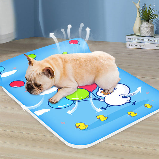 Summer Cooling dog Mat with Pillow – Ice Pad for Dogs - Cute Wags